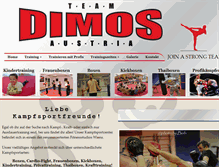 Tablet Screenshot of dimos-kickboxing.com